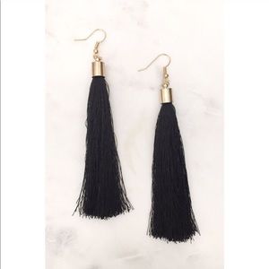 SALE ✂️ Black Tassel Earrings